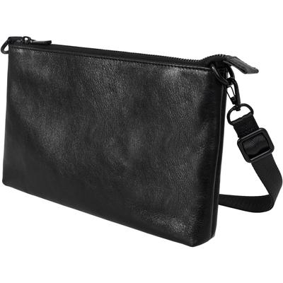 [Dom Teporna] Men's Genuine Leather Italian Leather Sacoche Bag, Slim, Lightweight, Mini Shoulder Bag, Crossbody Bag, Pouch, Stylish, Simple, Black