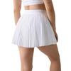 In-Stock High Waist Pleated Athletic Skort with Anti-Exposure and Quick-Drying Features, Side Pockets, and Midi Length
