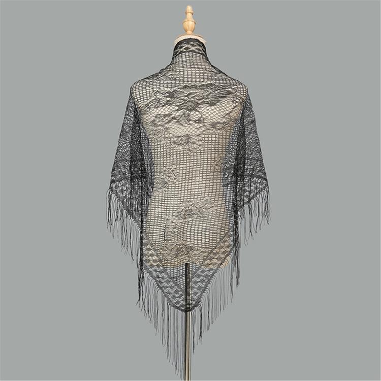 Women's Head Wrap for Weddings and Parties Lightweight and Comfortable Triangle Scarf Fringed Shawl for Travel Parties