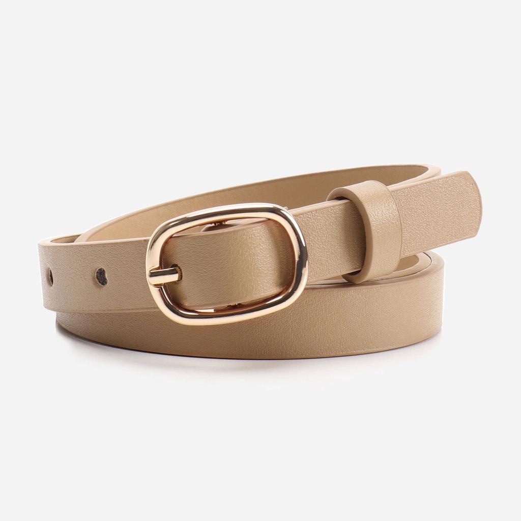 Womens Oval Pin Buckle Belt In Multi Colors For Jeans And Dresses