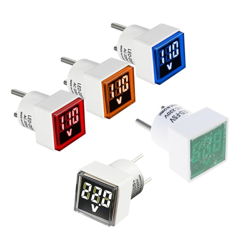 LED Display  220V/230V Voltage Meter Square Tester Digital Voltage Meter for Accurate Voltage Monitoring 50 To 500V