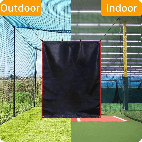 Baseball Backstop with Strike Zone Wear Resistant Simple Installation Batting Cage Backstop Softball Pitching Target
