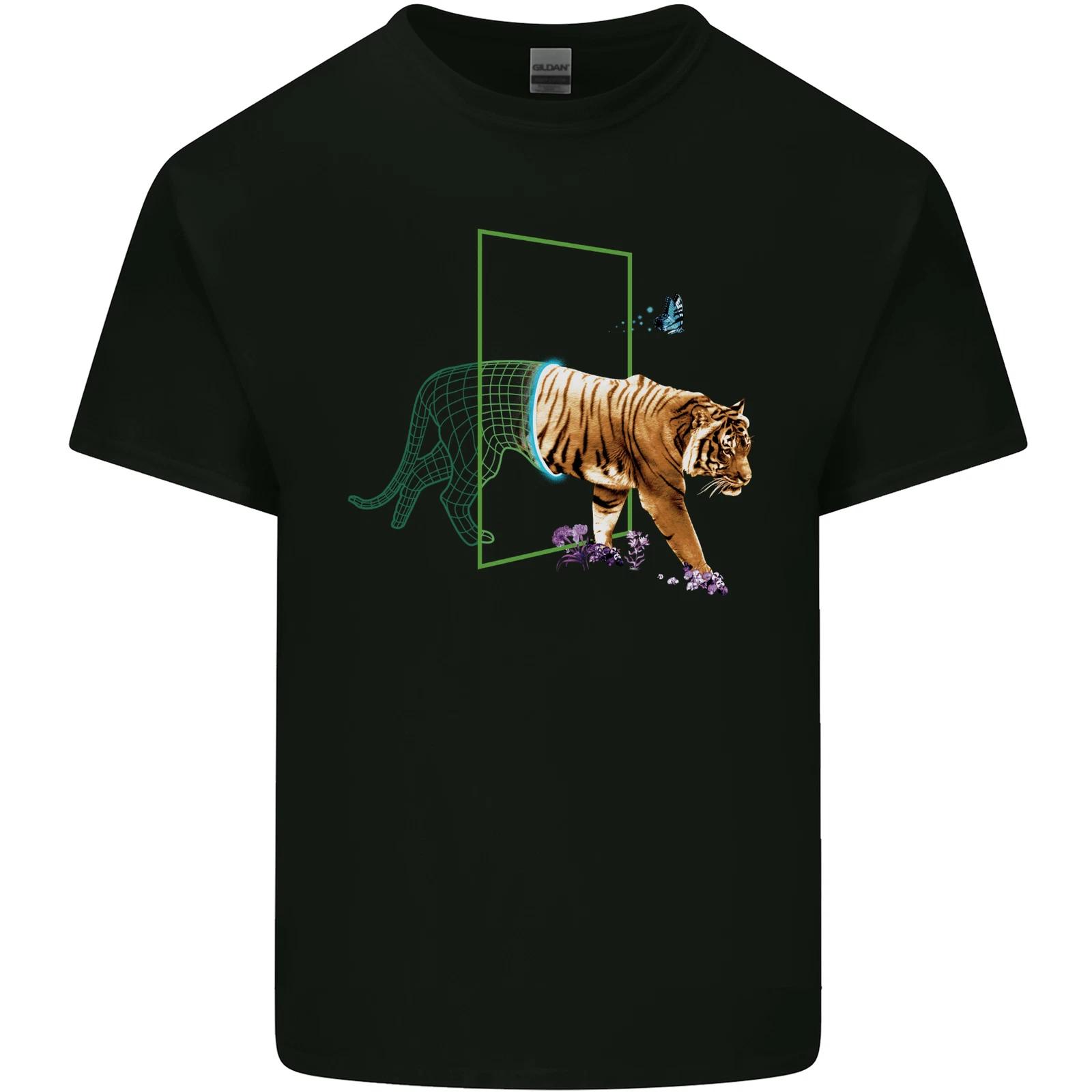 A SCI-FI Tiger Kids T-Shirt Childrens M