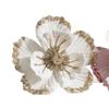 Glitter Finish Artificial Poinsettia Flowers 19cm Size Glitter Christmas Flowers  Home Holiday Use