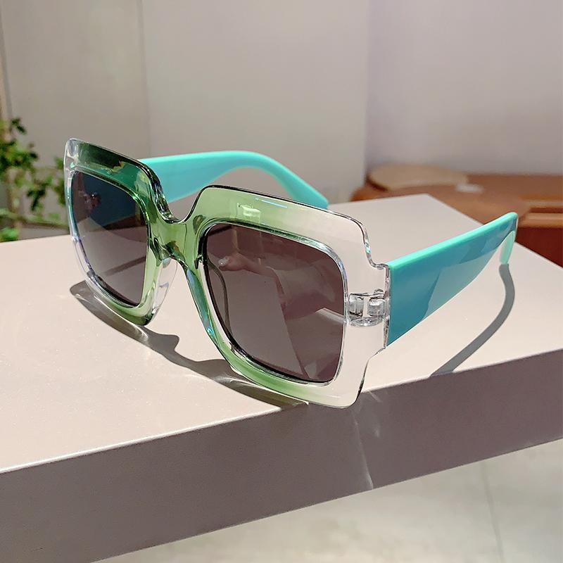 Oversized Square Sunglasses Women  Fashion Vintage Candy Color Sun Glasses Ins Trendy Stylish Design Outdoor Shades