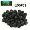 100 Stück Schwarze Bio-Bälle für Aquarien & Teiche - PP-Material, Verbessert die biologische Filtration, Für Fischbecken, Wasseraufbereitung