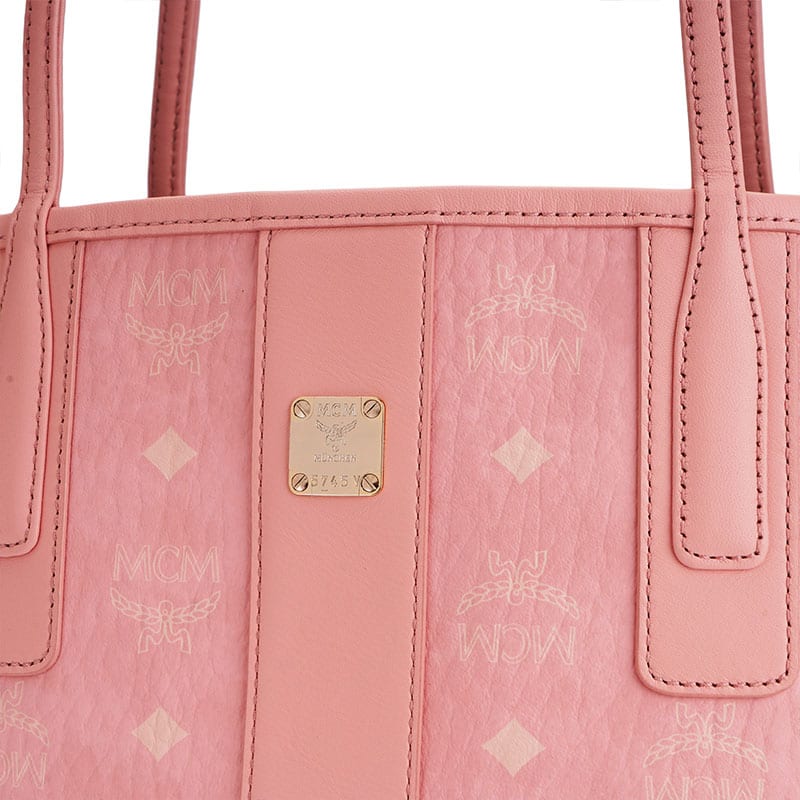 MCM Liz Artificial Leather Combo Bag, Tote Bag, Shopping Bag, Handbag, Shoulder Bag Small Women's Pink MWPDSLR02QZ001