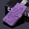 Emboss Butterfly Leather Case Wallet Card Stand For iPhone 13 Pro,Xiaomi 11,Redmi Note 9,Samsung Huawei Oppo Nokia Flip Book Bags Magnetic Phone Cover
