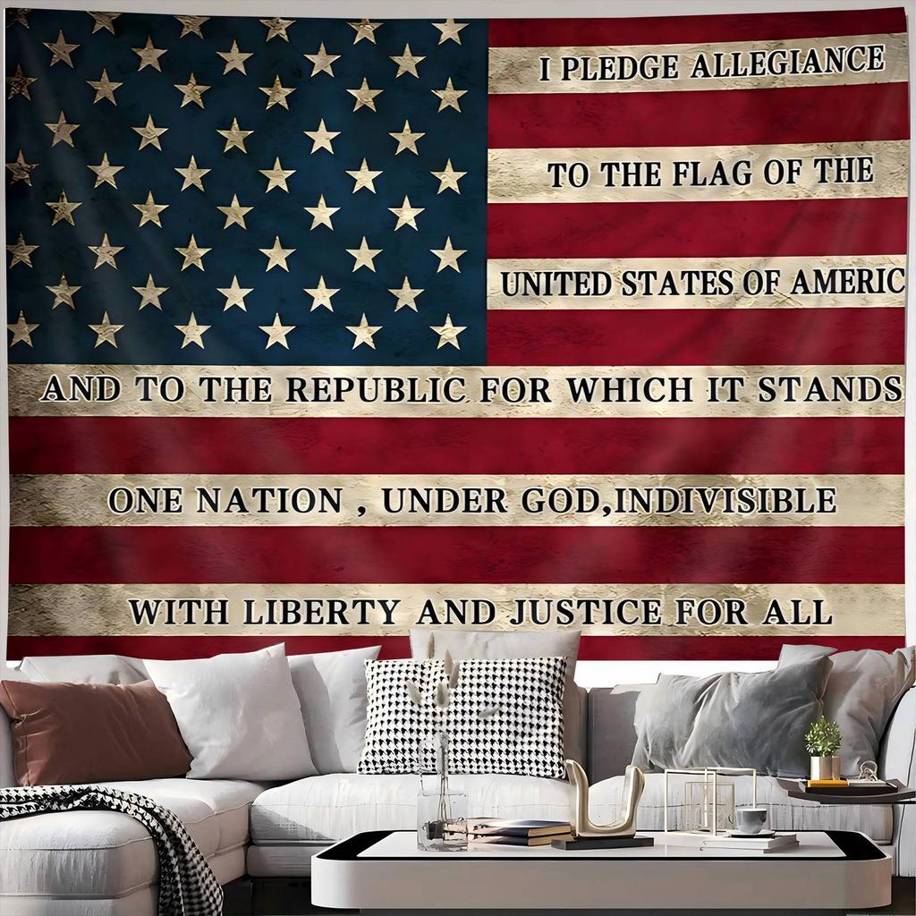 Amerikanische Eid-Flagge Wandteppich Wohnzimmer Patriotismus-Tag Dekoration Eid Hänge-Tuch Raumdekoration