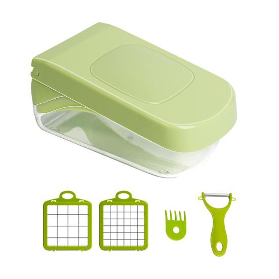 Vegetable Chopper with 8 Blades Julienne Slicer Dicer Grater Peeler Stainless Steel Onion Chopper Kitchen Essential Tool for Potatoes Carrots Onions