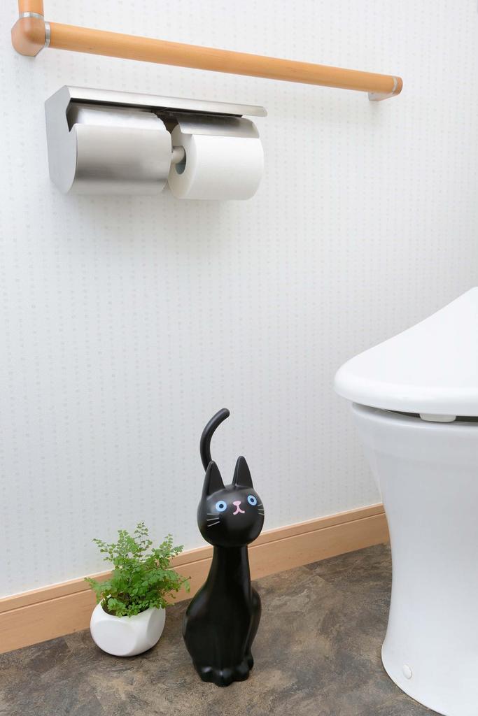Cat Toilet Cleaning Cute Animal Black Cat Tail Brush Brush, Tool, Character, Stylish,