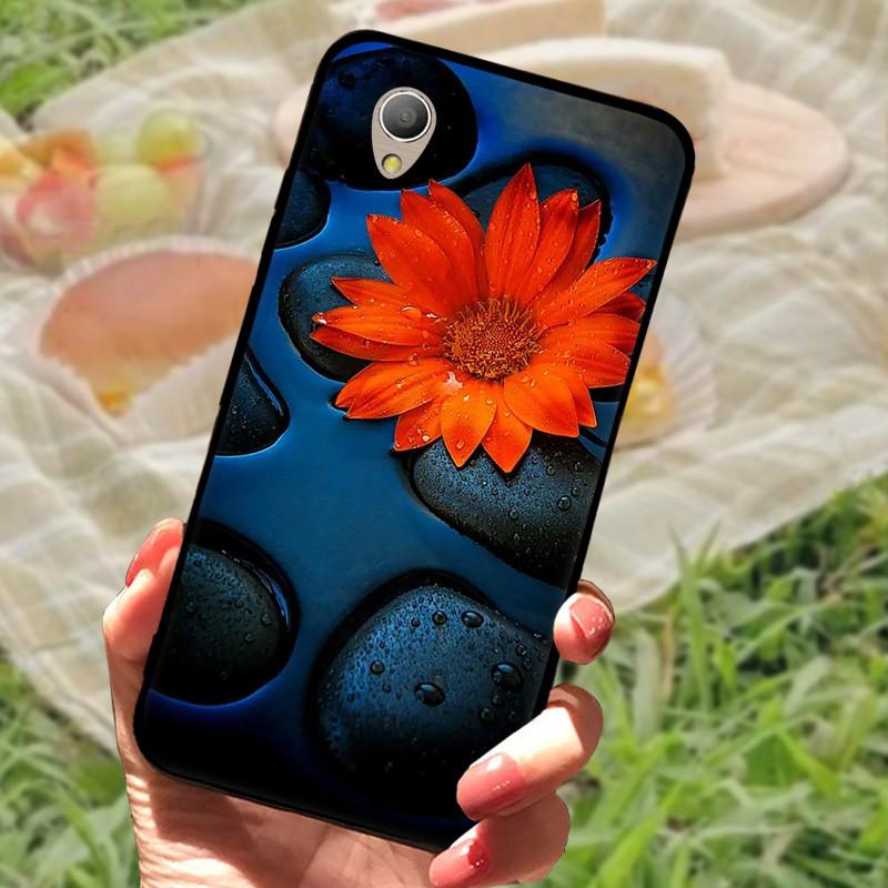 Alcatel 1 5033D Kılıf Kapağı Alcatel1 Silikon Yumuşak Mermer Siyah Tampon Funda Coque Alcatel 1 5033D 5033 5033A İçin Koruyucu