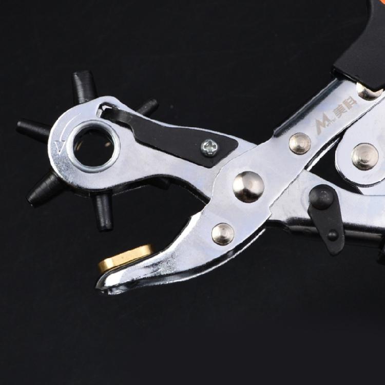 Revolving Punch Plier Leather Hole Punch Set for Belts Watch Bands Straps