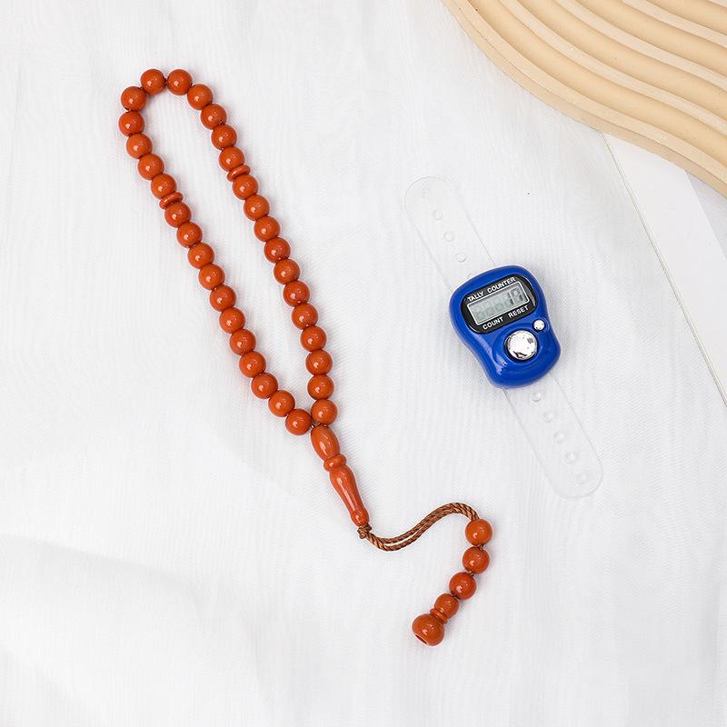 Shein 33-Bead Two-Piece Rosary Prayer Beads - Middle Eastern Muslim Accessories