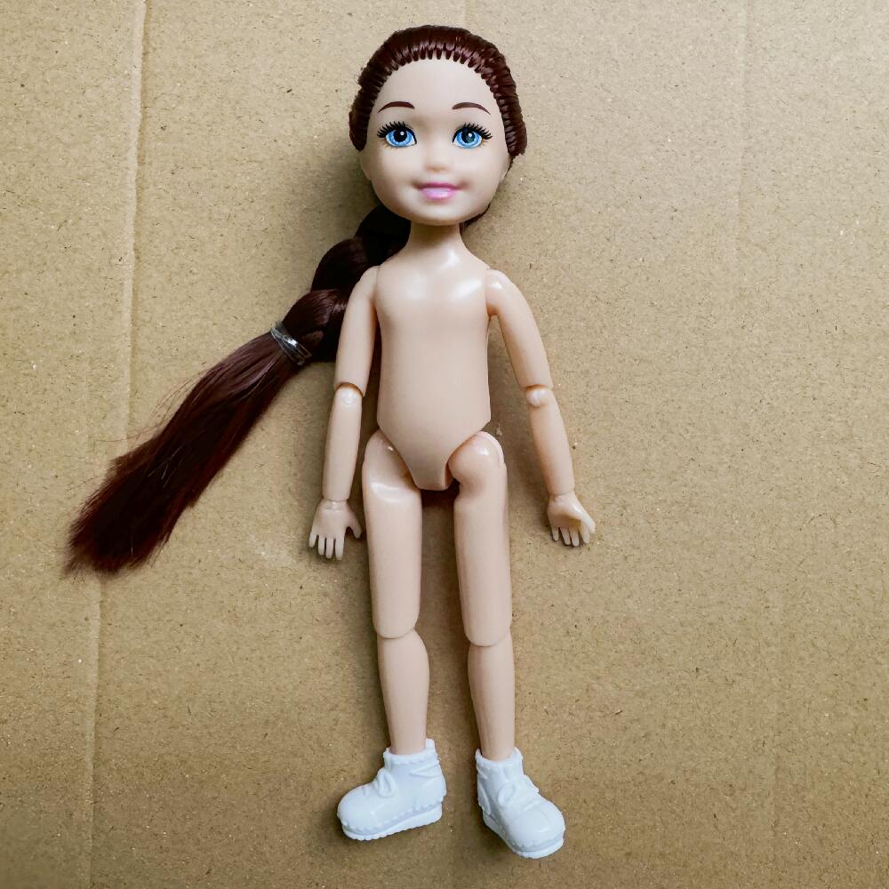 13cm Mini Kelly 5-Zoll Kleine Jungen Mädchen Teenager Schwestern Brüder Dunkle Normale Haut Nackter Körper Reborn Bjd 1/12 Spielzeug für Kinder