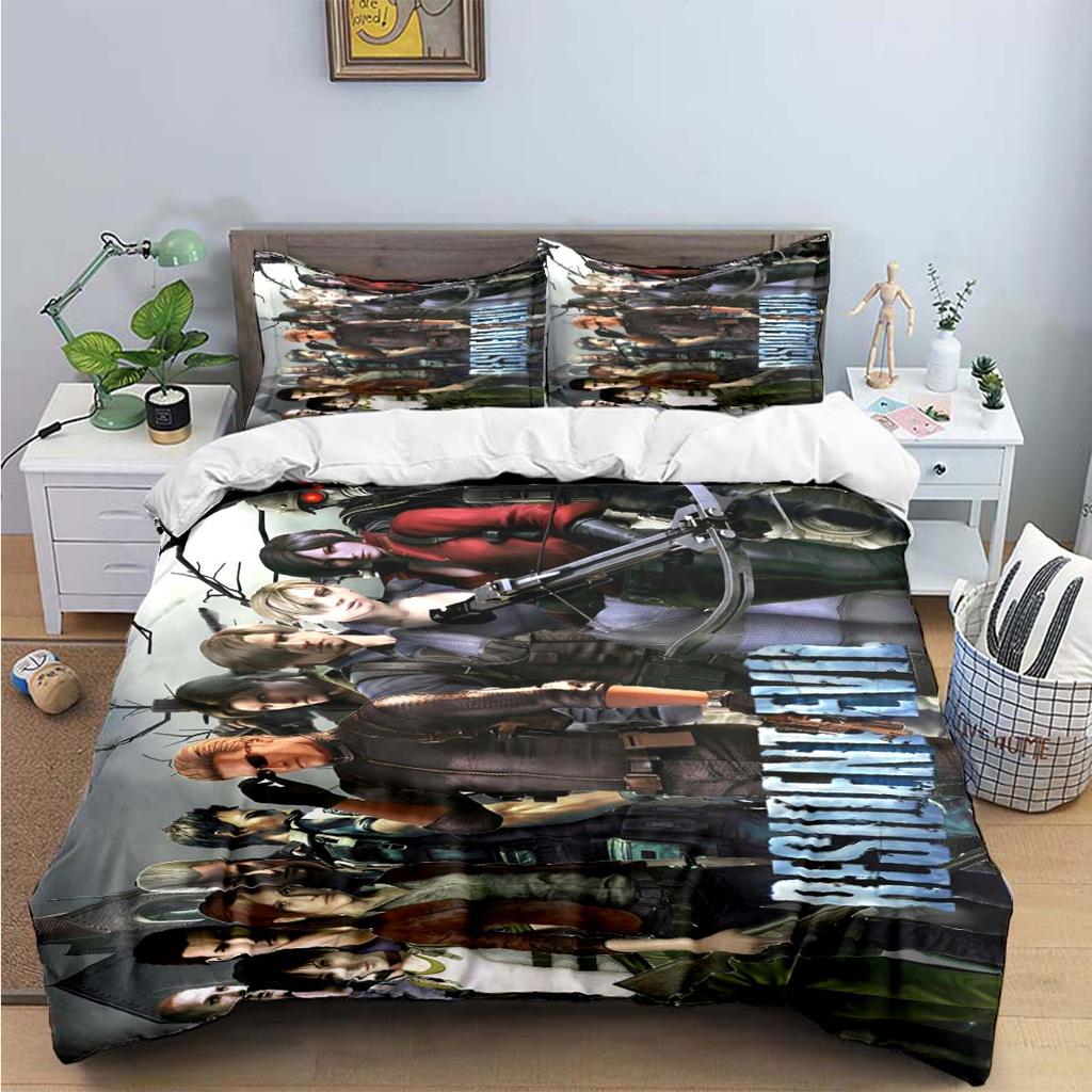 Fashion 3D Movie R-Resident Evil Print Bedding Sets Bed Supplies Set Duvet Cover Bed Comforter Set Bedding Set Luxury Gift