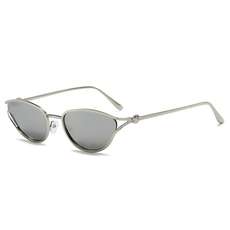 Cat Eye Small Frame Metal Uv400 Protection Fashion Sunglasses Unisex