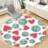 1pc Watermelon Pattern Chair Carpet for Office, Soft Flannel Throw Mat, Perfect for Office,Holiday Party Decoration Choice Yy251113027