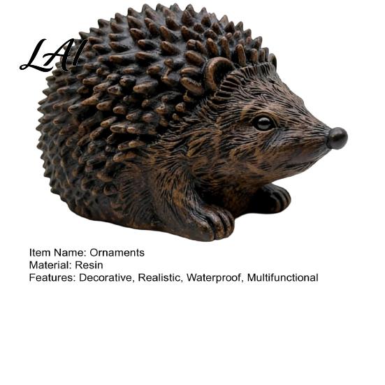 Realistic Hedgehog Home Decor Resin Statue Storage Ornament Waterproof Box for Garden Garden Animal Figurine Indoor Outdoor Landscape Decoration