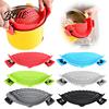 Universal Pot Drainer for Noodles Silicone Edge Strainer Clip-on Kitchen Colander Pasta Vegetables Easy Pouring Liquid Non Slip with Drip