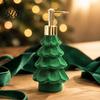 Bathroom Organizers And Storage Christmas Tree Soap Dispenser Flocking Effect Refillable Lotion Modern Pump for Guest Bottle Reusable Dispenser
