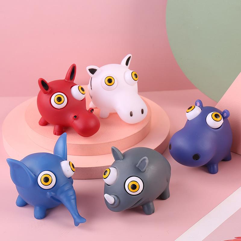 Animal de Peluche Suave Lindo Bola Antiestrés Aprieta Guiño Muñeco de Ventilación Juguetes Abraact Suave Pegajoso Squishi Juguetes para Aliviar el Estrés Regalo Divertido J79