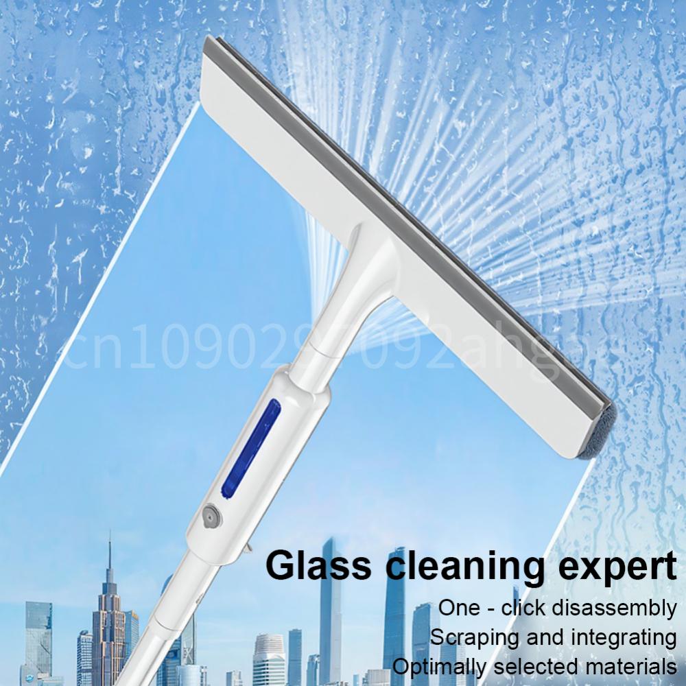 

2-in-1 Water Spray Glass Wiper with Extension Pole Window Cleaning Squeegee Kit Glass Cleaning Tools for Tight Corners and Edges China Mainland