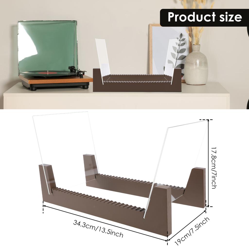 Vinyl Record CD Storage Rack Wood Magazine Album Display Stand Large Capacity Deskop Holder for Home Art Collection Decor NEW