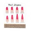 6xNail Shape Chart Rhinestone Acrylic Nail Display Stand Printed Clear for