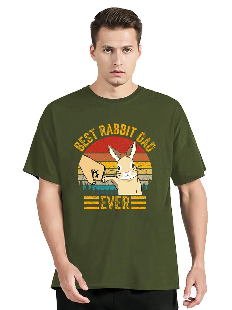 

Men s Clothing Oversized T-shirt Best Bunny Dad Ever Fitness T Shirt Rabbit Lover Father Pet Rabbit Cotton Tshirt 4XL
