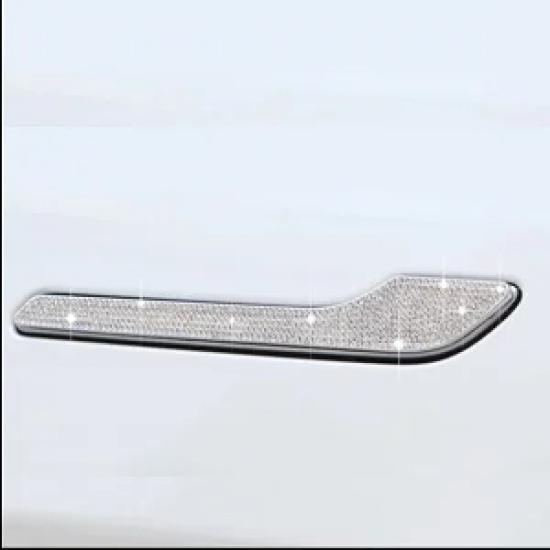 For Tesla Model 3/Y Accessories Bling Crystal Rhinestone Door Handle Cover Trim Protector Sticker Decal Shiny Diamond 4-packs
