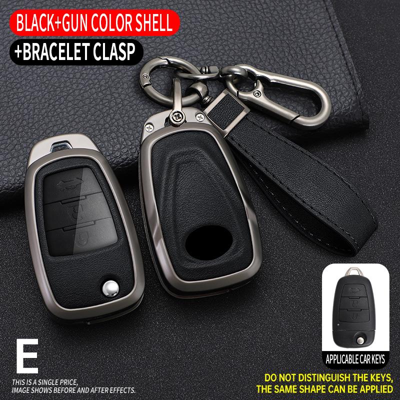 Zinc Alloy Car Key Case 3 Button Flip Keychain Remote Control Fobs Protector Cover Jacket For Faw Besturn X80