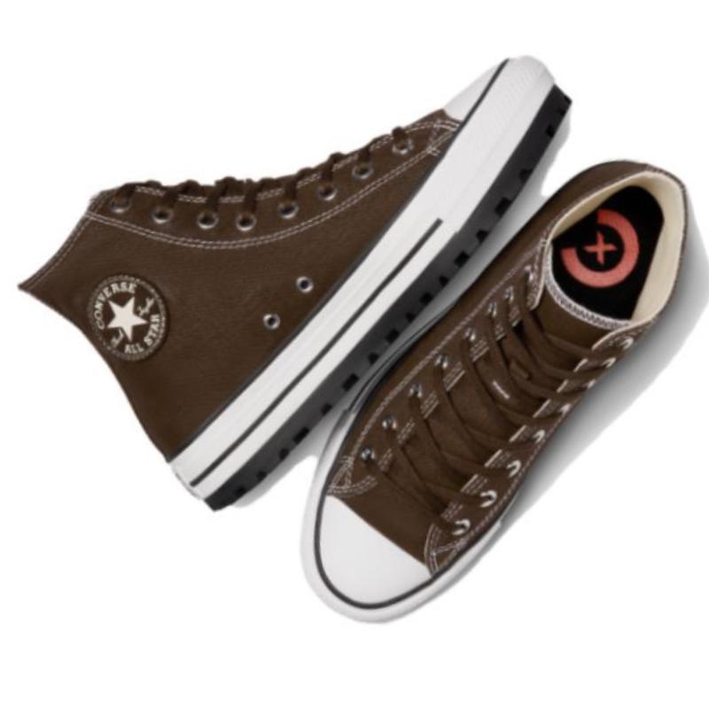 Converse Chuck Taylor All Star Lace-up Abrasion Absorbing High Top Espadrilles Unisex Brown