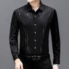 Autumn Men's Business Casual Striped Long Sleeve Men's