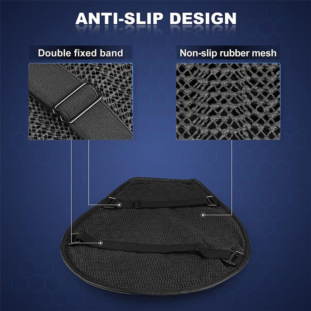 Foldable Motorcycle Gel Seat Cushion 3D Honeycomb Structure Shock Breathable Motorcycle Gel Seat Pad Gel Cushion For Seat