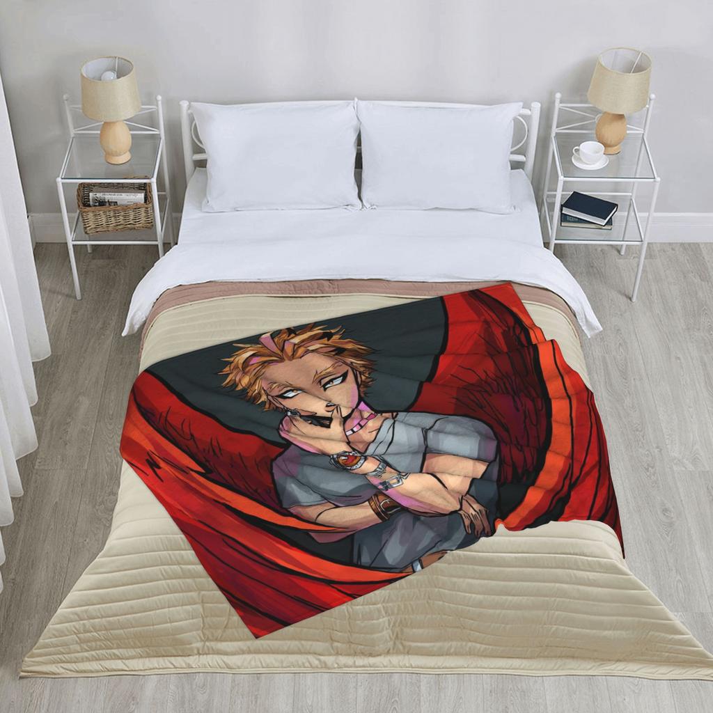 Hawks My Hero Academia Blanket Fleece Spring Autumn Portable Super Soft Throw Blankets for Bedding Bedroom Bedspread