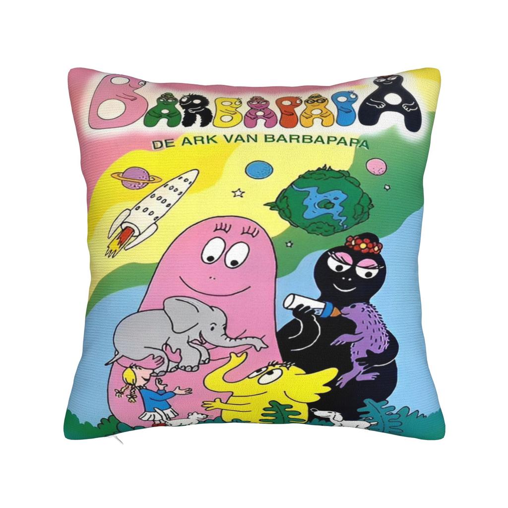 Weiche und Süße Home Barbapapa Cartoon Dekorationen Kissenbezüge Merch Kissenhülle Quadratisch Multi-Größe