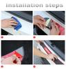 4PCS Universal Rubber Car Door Scuff Sill Cover Panel Step Protector Bumper Corner Protector