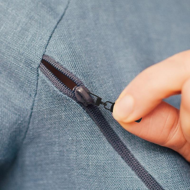 Sada pro opravu zipů 12 kusů Rychloupínací kovová hlava zipu Náhradní 3 různé velikosti Taháček na zip