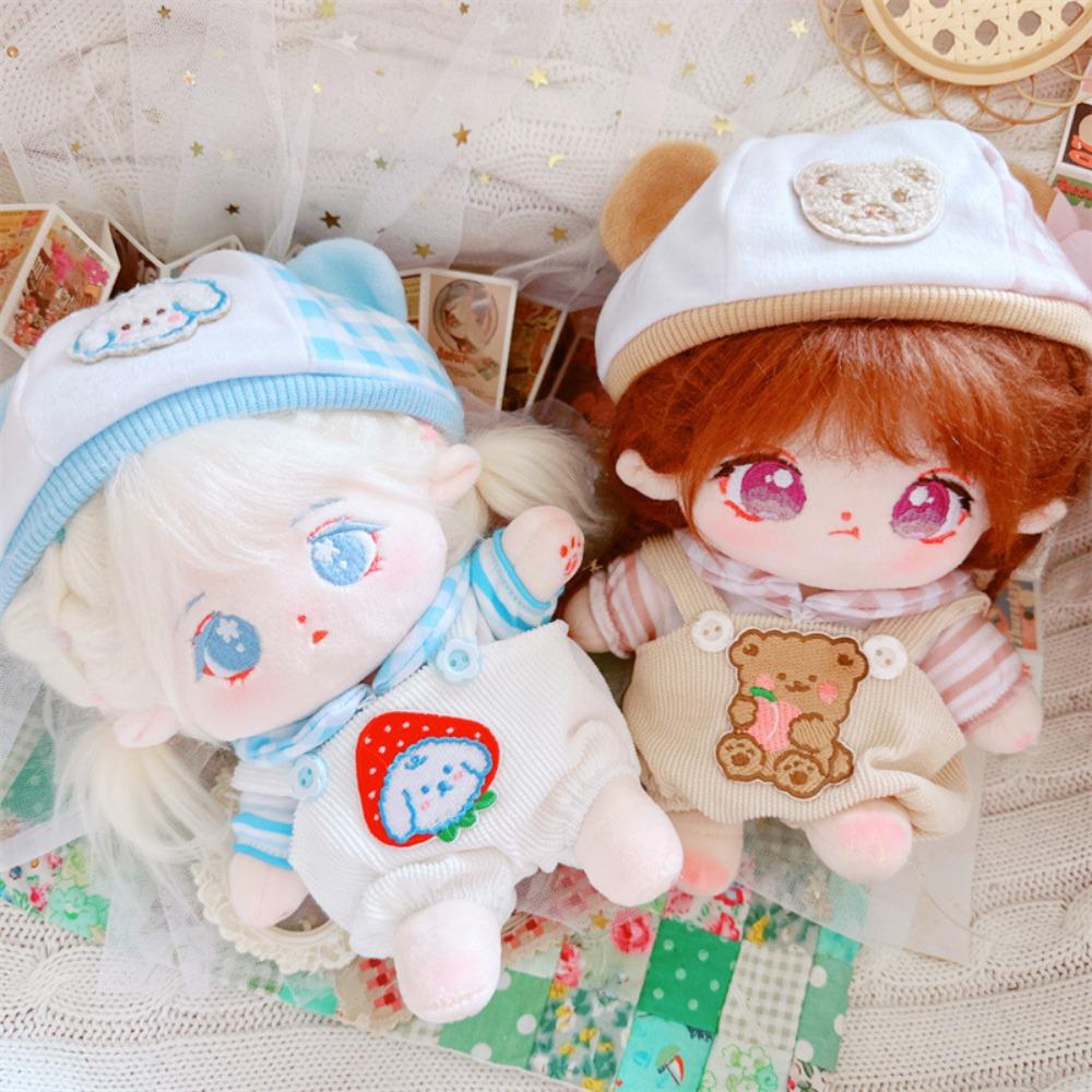 Strap Pants Cotton Doll Suit Dress Up Plush Dolls Clothes Cotton Doll Clothes Set 20cm Cotton Doll