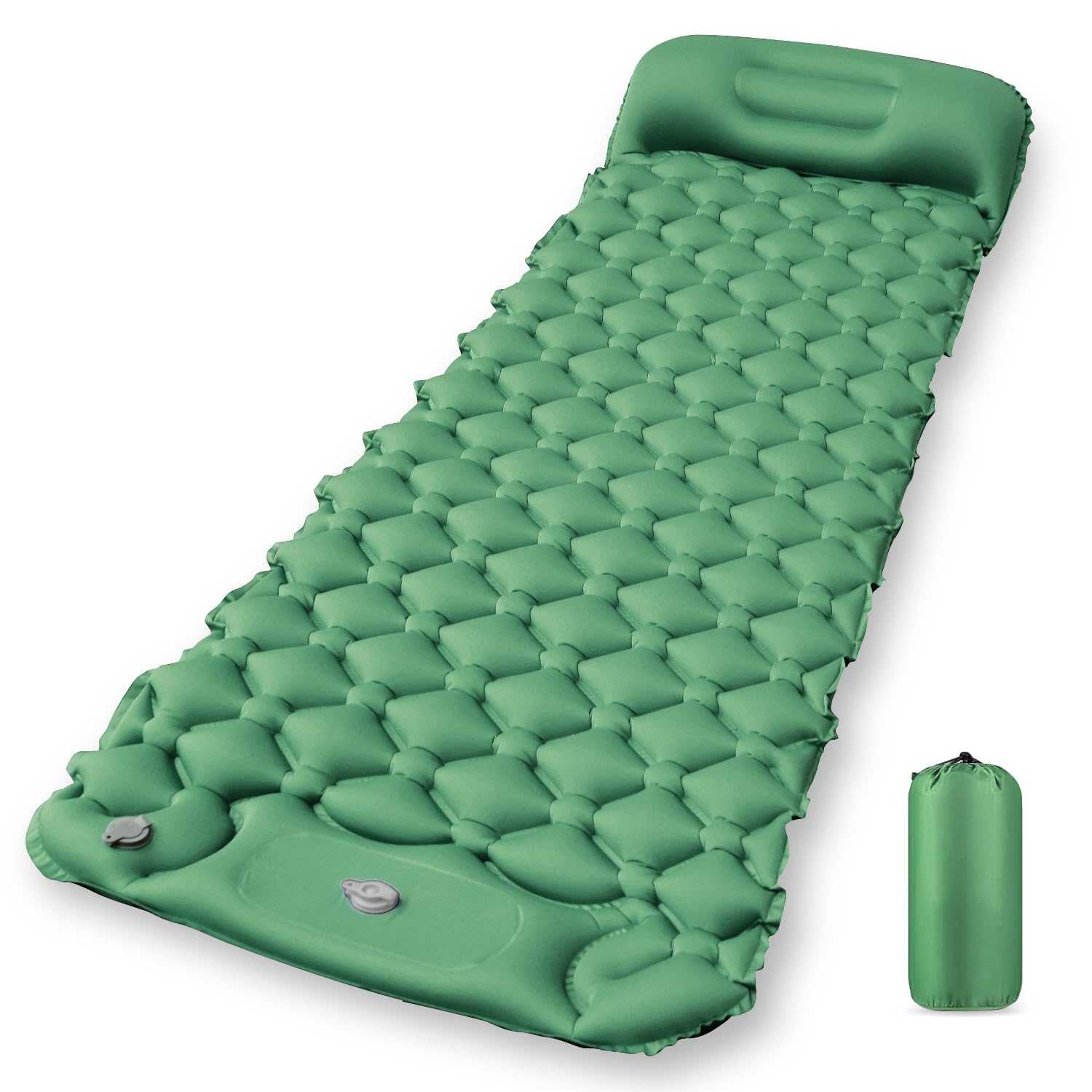 

Air Mattress for Comes with Sleeping in Disaster Double Sleeping Easy to Easy to Disaster Camping Tent Cherry Blossom Compact Camping, Foot-operated, зелёный