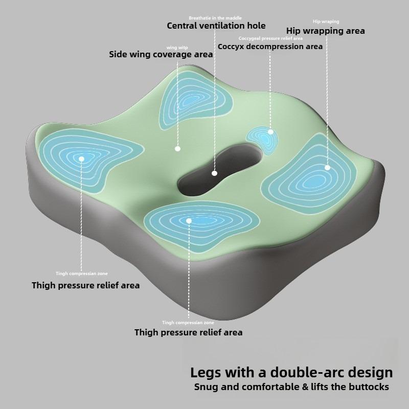 Memory Foam Seat Cushion for Car and Office Lumbar Hip Support Posture Corrector Breathable Comfort Student Chair Pad