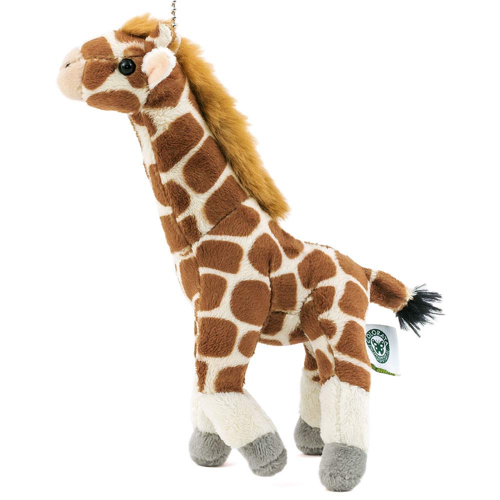 COLORATA Giraffe Plush Mascot Wild Animal with Cute Animal Keychain Doll Gift Christmas Present (Realistic Chain) (Twice Tested) /