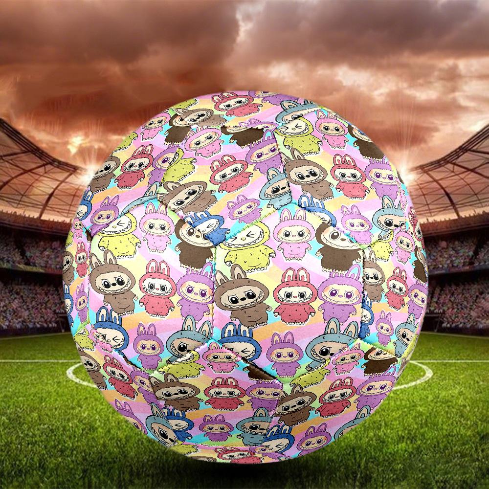 Labubu Print Size 5 Soccer Ball, Standard Match Football for Sports Game and Team Practice, Ideal Gift for Soccer Fans