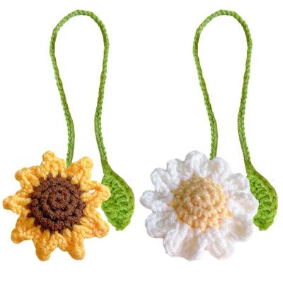 Häkelblumen-Spross Lesezeichen Knospende Pflanze Lesezeichen Florales Seitenzeichen Handgefertigte Gestrickte Lesezeichen Für Schriftsteller Leser