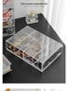 Desktop Eyeglasses & Sunglasses Storage Box - Transparent Divided Drawer Organizer for Cosmetics, Lipstick, and Contact Lenses.