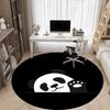1pc Panda Paw Office Round Area Rug, Indoor Mat Suitable For Office, Under Office Chairs Bedroom Living Room Home Decor, Room Deco