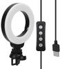 4in LED Dimmable Ring Light Selfie Fill Light with Clip for Live Video for Laptop Tablet PC