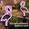 Solar Neon Flamingo Light Garden Ornament Outdoor Lawn Lamp Landscape Yard Light Wedding Party Supplies Christmas Art Decoration