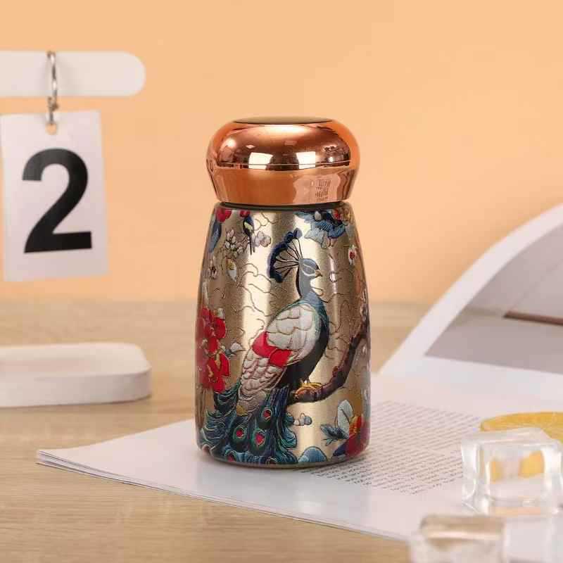 316 stainless steel thermos cup Guochao small mini pocket cup intelligent temperature display accompanying mushroom water cup 230ml